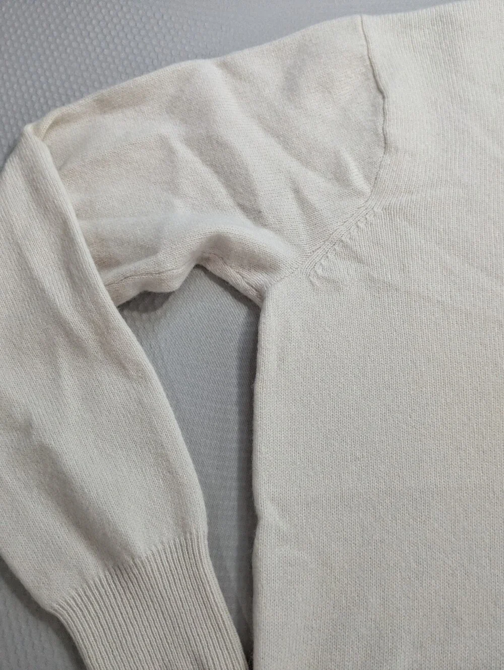 Vintage Polo Ralph Lauren 100% Lambswool  Collared Button Polo Sz M Cream Ivory